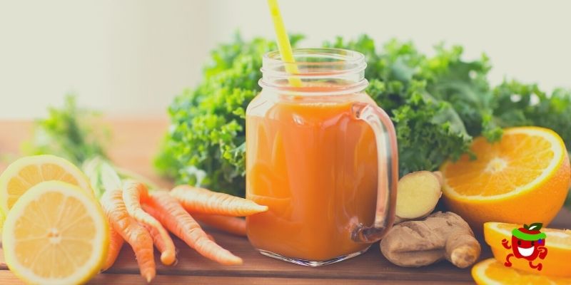 suco detox com cenoura